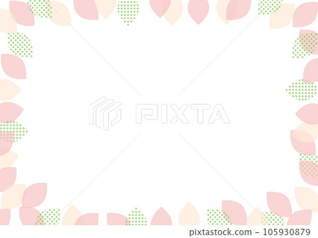 背景葉框圓點粉紅色 105930879