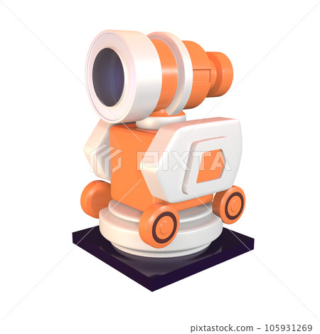 3D icon industrial robot rendered isolated on the transparent background 105931269