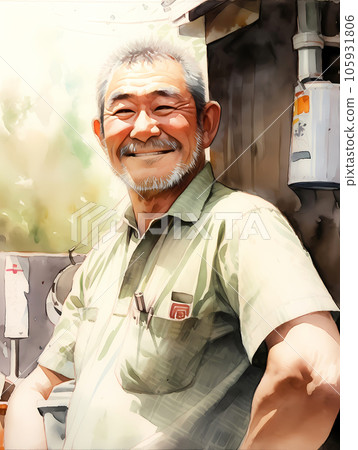 笑容令人印象深刻的中年男性工程師 105931806