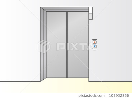 辦公室或公寓的電梯前部 辦公室或公寓的電梯前部 105932866