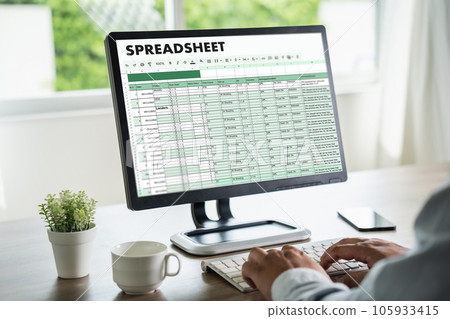 businessman working with data and graphs in spreadsheet documents for online analysis Microsoft Excel project dashboard accounting digital businessman working with data and graphs in spreadsheet documents for online analysis Microsoft Excel project dashboard accounting digital 105933415