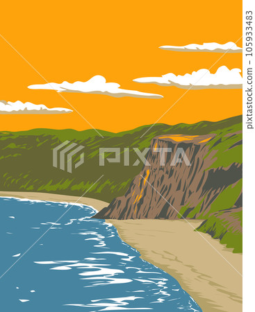 Pipa Beach or Praia de Pipa Tibau do Sul in Rio Grande do Norte Brazil WPA Art Deco Poster Pipa Beach or Praia de Pipa Tibau do Sul in Rio Grande do Norte Brazil WPA Art Deco Poster 105933483
