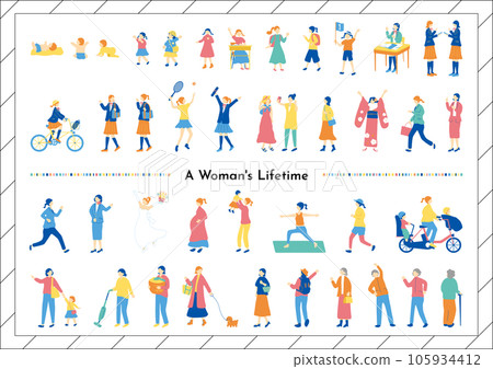 女人一生的人生階段素材合集 105934412