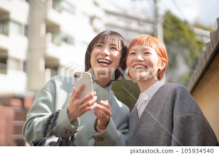 two women traveling two women traveling 105934540