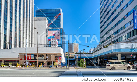 港區街景、東京田町站 105934653