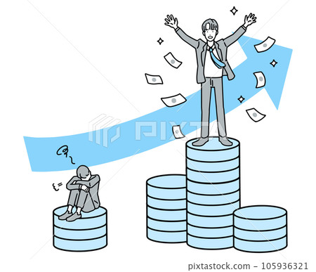A man who succeeded in building assets / a businessman who succeeded in business A man who succeeded in building assets / a businessman who succeeded in business 105936321