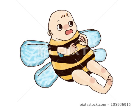 寶寶打扮成蜜蜂 寶寶打扮成蜜蜂 105936915