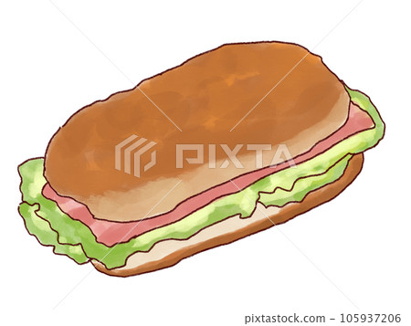 Illustration material with sandwich main line 105937206