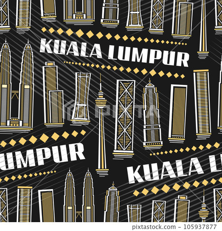 Vector Kuala Lumpur Seamless Pattern 105937877