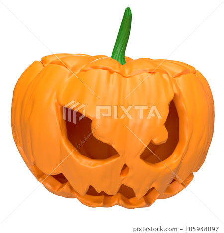 The  jack o lantern  3d png  for halloween concept 105938097