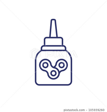 lubricant, oiler line icon on white lubricant, oiler line icon on white 105939260