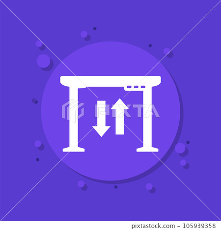 stand up desk vector icon 105939358