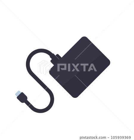 external ssd icon on white, vector 105939369