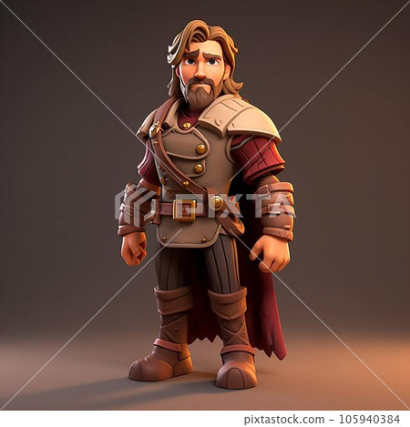 人工智能生成的勇敢的中世紀男子的圖像 105940384