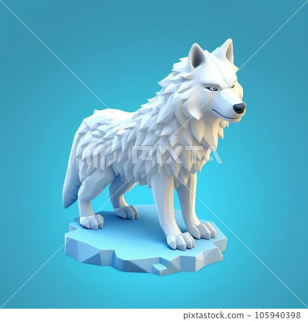 3D 獅子或狗吉祥物人物白色圖像插圖 AI 生成圖像 3D 獅子或狗吉祥物人物白色圖像插圖 AI 生成圖像 105940398