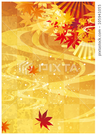 秋天的秋葉日式背景 105941055