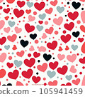紅心情人節禮物無縫圖案AI生成圖像 105941459