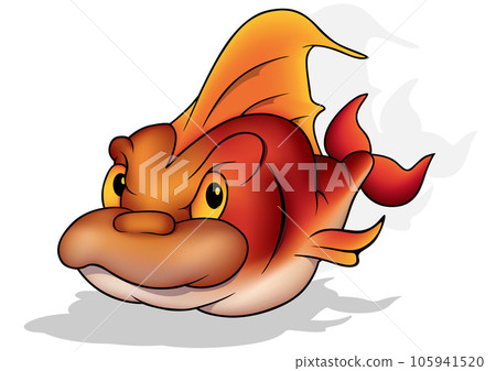 Brick-red-orange Sea Fish 105941520