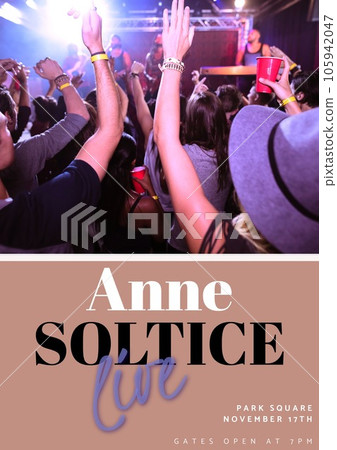 Anne soltice live, park square, november 17th, gates open at 7pm, diverse people enjoying at concert Anne soltice live, park square, november 17th, gates open at 7pm, diverse people enjoying at concert 105942047