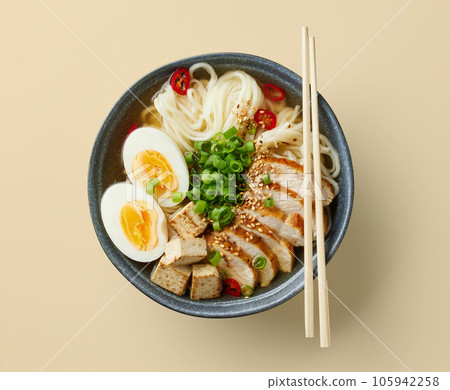 bowl of asian noodle soup bowl of asian noodle soup 105942258