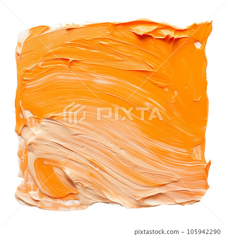 Oil painting textured abstract material) thickly applied squares of orange paint. AI generated image 105942290