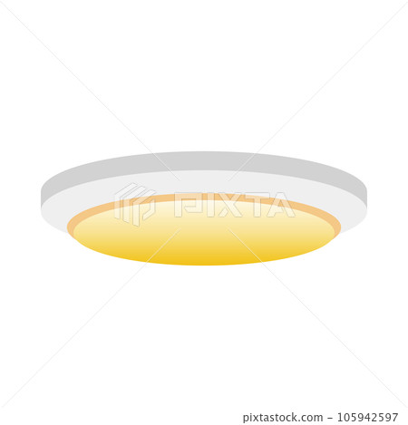 Simple illustration_white ceiling light, all lights 105942597