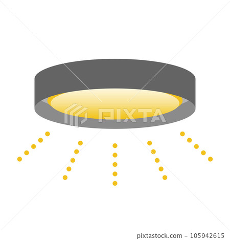 Simple illustration_black ceiling light, all lights 105942615