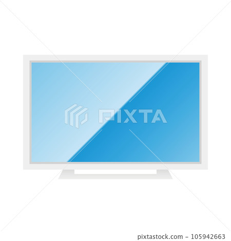 Simple illustration_flat-screen TV, monitor 105942663