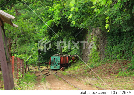 佐渡金山廢棄的電車再現了當年的風景。 佐渡金山廢棄的電車再現了當年的風景。 105942689