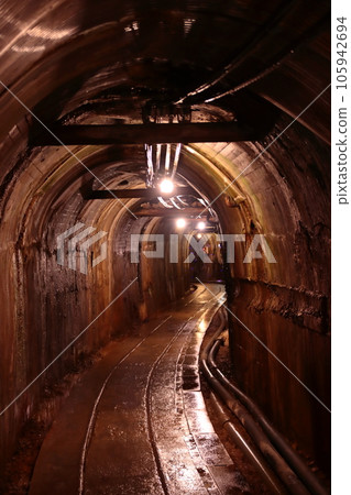 A historic site of the Sado Gold Mine that sleeps quietly deep underground (trolley tunnel) A historic site of the Sado Gold Mine that sleeps quietly deep underground (trolley tunnel) 105942694