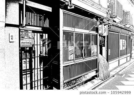 [Kyoto's black and white] The deep world of Pontocho where Kyomachiya is lined 105942999
