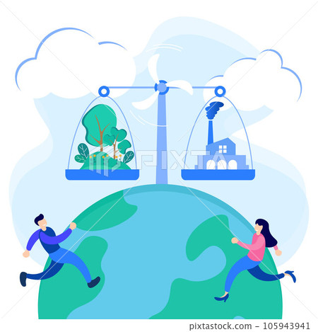 Illustration vector graphic cartoon character of environmental Conservation 105943941
