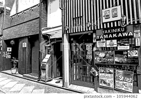 [Manga cut style Kyoto] The deep world of Pontocho where Kyomachiya is lined 105944062