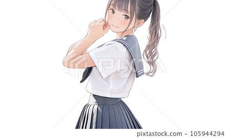 smiling female student (AI) 105944294