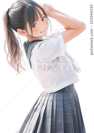 smiling female student (AI) 105944295