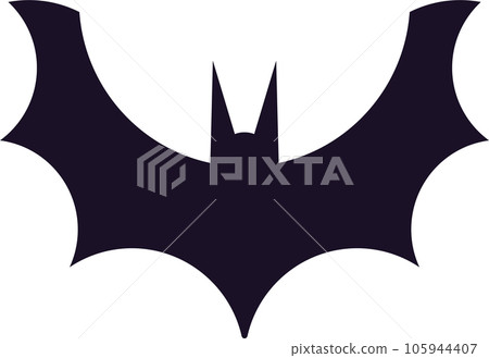 Halloween Bat Silhouette Vector Illustration Spooky Flying Bats 105944407