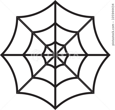 Halloween Spiderweb Silhouette Icon Vector Illustration Halloween Spiderweb Silhouette Icon Vector Illustration 105944434