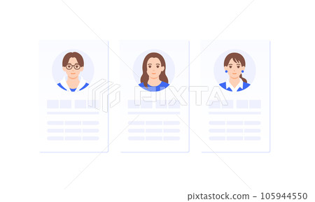 personal information data. Vector illustration material of customer information. 105944550