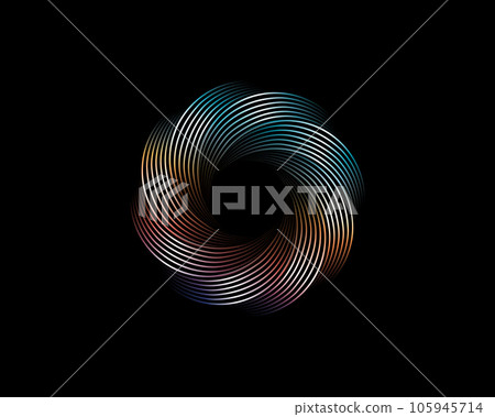 Colorful Flower Spiral Background Stock Vector