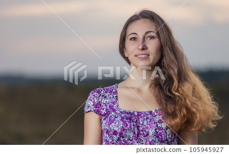 portrait of a girl in nature portrait of a girl in nature 105945927