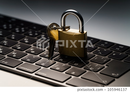 Padlock and keyboard 105946137