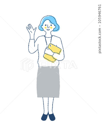 一名婦女拿著平板電腦 i-17 一名婦女拿著平板電腦 i-17 105946761