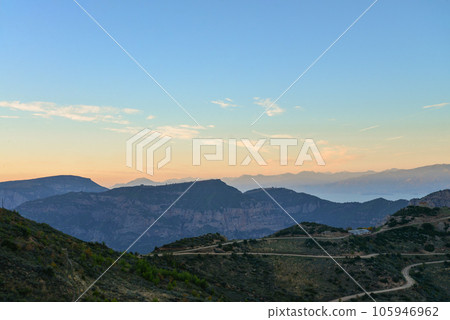 Panoramic view of the Parnassus Mountains 105946962