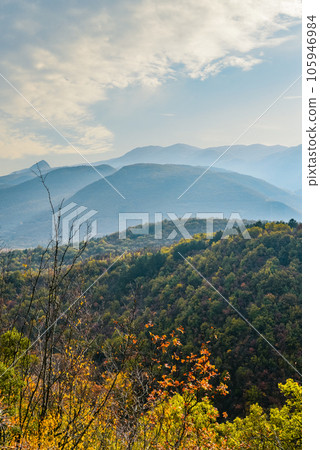 Autumn landscape in Greece  mountains 105946984
