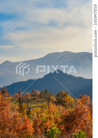 Autumn landscape in Greece  mountains 105947059