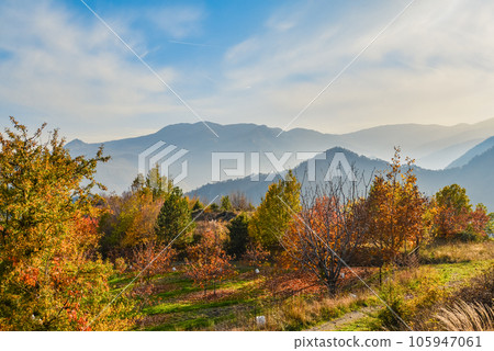 Autumn landscape in Greece  mountains 105947061