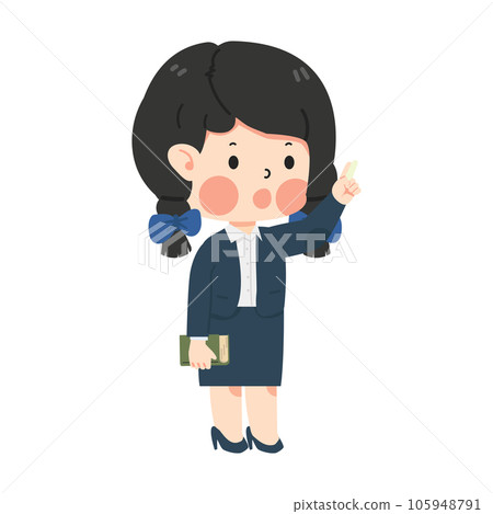 female teacher teaching Holding A Book 105948791