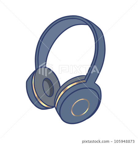 illustration of simple headphones illustration of simple headphones 105948873