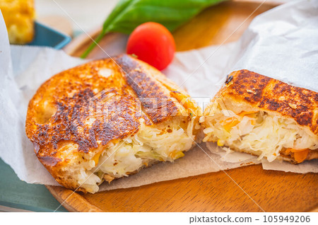 toasted hot sandwich toasted hot sandwich 105949206