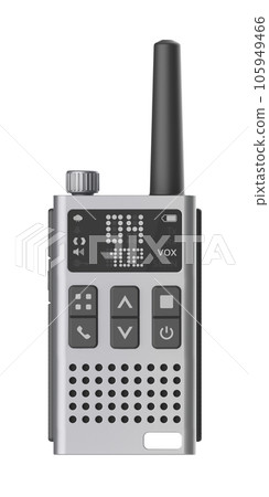 Front view of silver walkie-talkie 105949466